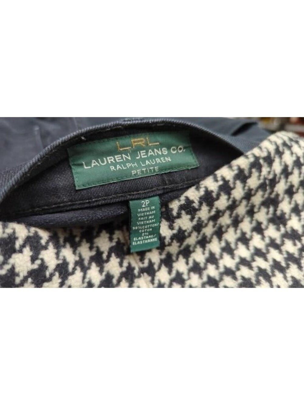 Ralph Lauren Houndstooth Wool Jacket XS & Black Jeans Modern Straight Ankle 2P - Picture 7 of 10